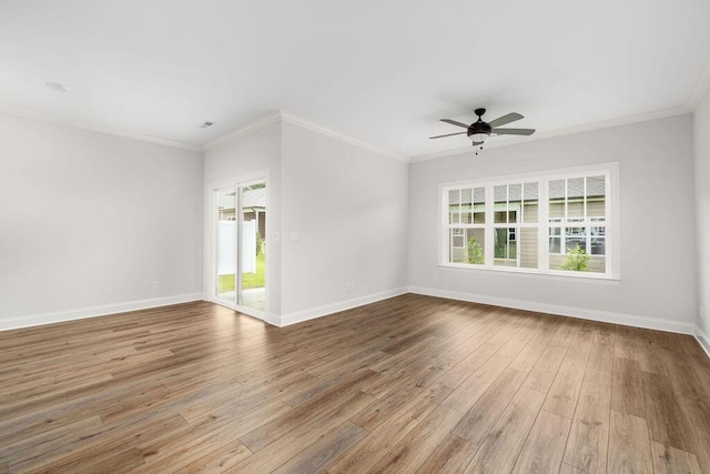 1571 Whisper Winds Ln Unit 42, Ooltewah, TN 37363 - spare room featuring healthy amount of natural light, wood finished floors, a ceiling fan, and crown molding