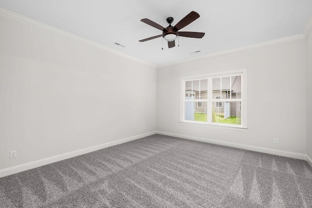 1571 Whisper Winds Ln Unit 42, Ooltewah, TN 37363 - carpeted empty room featuring crown molding and a ceiling fan