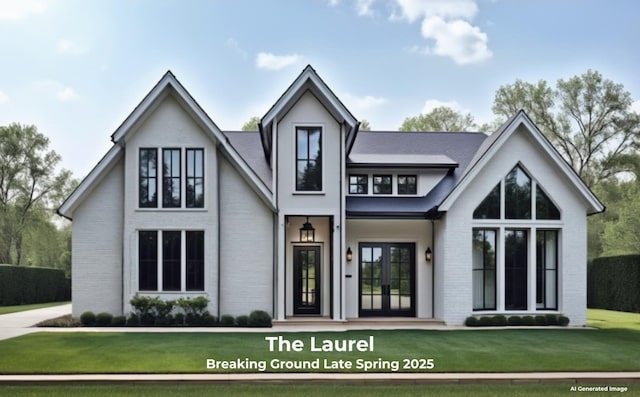 3124 Galena Cir Unit 832, Chattanooga, TN 37419 - back of house featuring brick siding, french doors, and a yard