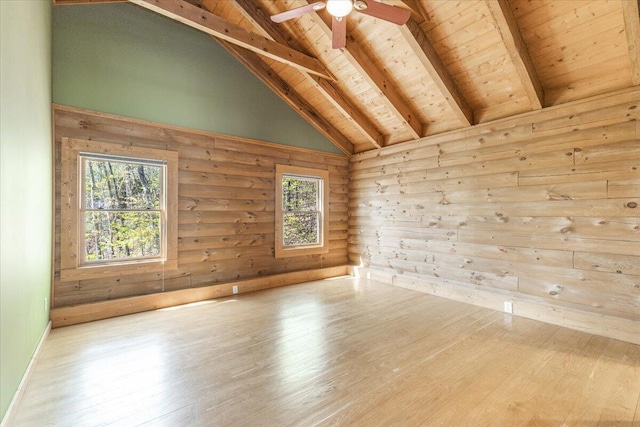 159 Eagle Creek Trl, Rising Fawn, GA 30738 - unfurnished room with wood finished floors, beam ceiling, wooden ceiling, and a wealth of natural light
