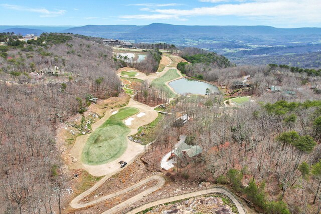 159 Eagle Creek Trl, Rising Fawn, GA 30738 - birds eye view of property featuring a water and mountain view and view of golf course