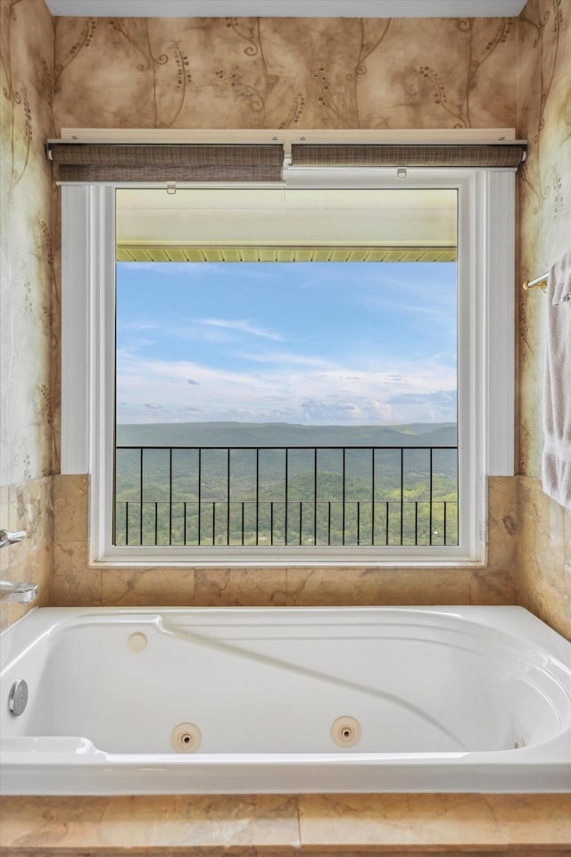 bathroom featuring a jetted tub