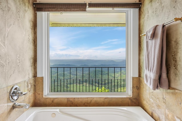 full bath with a bath