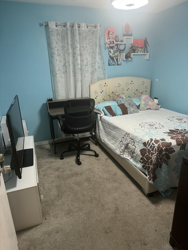 bedroom featuring carpet flooring