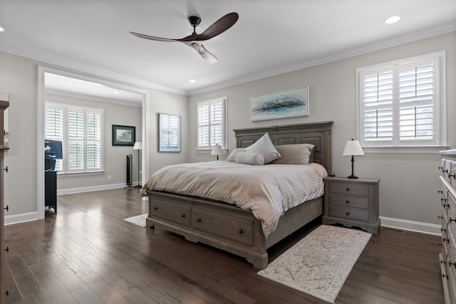 7407 Pond Vw, Harrison, TN 37341 - bedroom with crown molding, recessed lighting, and multiple windows