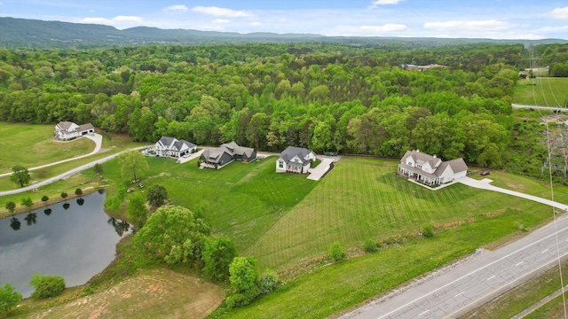 7407 Pond Vw, Harrison, TN 37341 - birds eye view of property with a view of trees and a water view