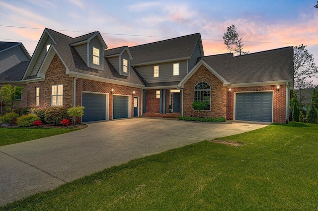 3874 Sweet Bay Ln, Apison, TN 37302 - view of front facade featuring concrete driveway, brick siding, and a lawn