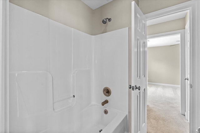 3874 Sweet Bay Ln, Apison, TN 37302 - full bathroom featuring washtub / shower combination and baseboards