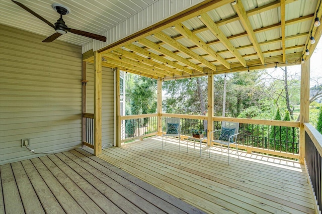 3874 Sweet Bay Ln, Apison, TN 37302 - deck featuring a ceiling fan