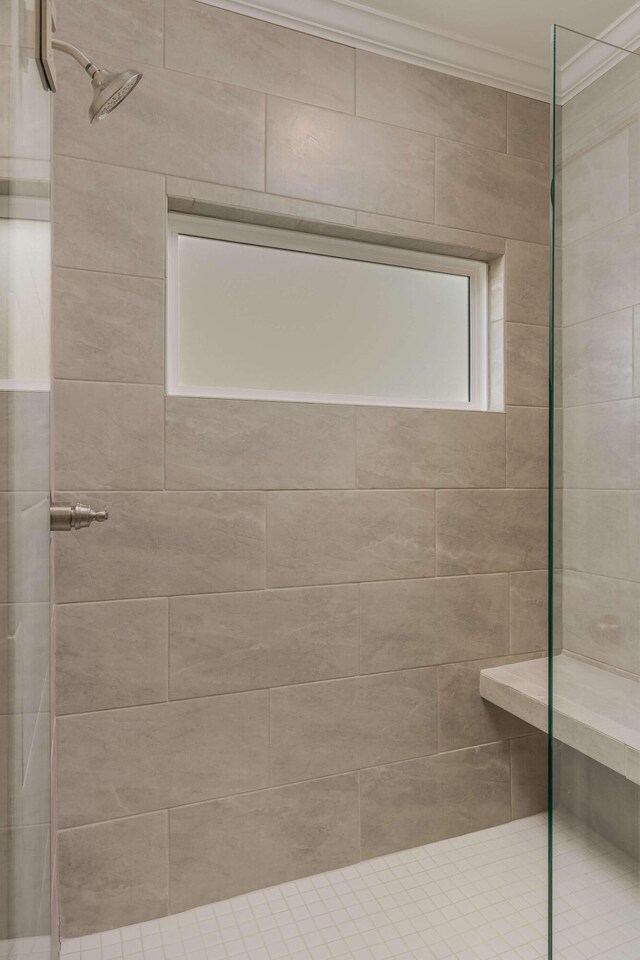 370 Winchester Dr Unit 70, Rossville, GA 30741 - bathroom featuring ornamental molding and walk in shower