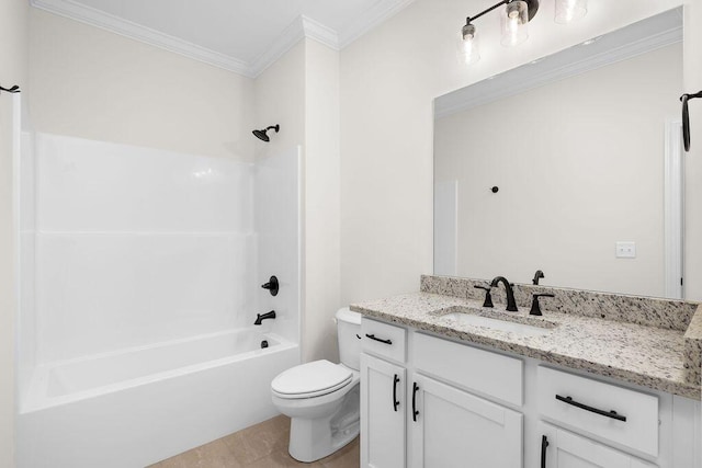 370 Winchester Dr Unit 70, Rossville, GA 30741 - full bathroom featuring vanity, shower / bath combination, and ornamental molding