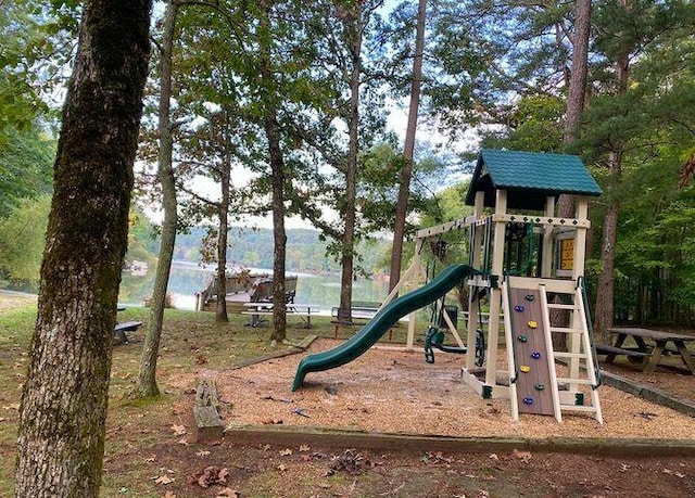 view of community jungle gym