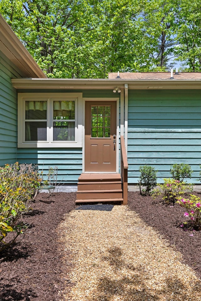 view of exterior entry
