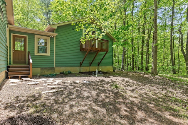 exterior space featuring entry steps