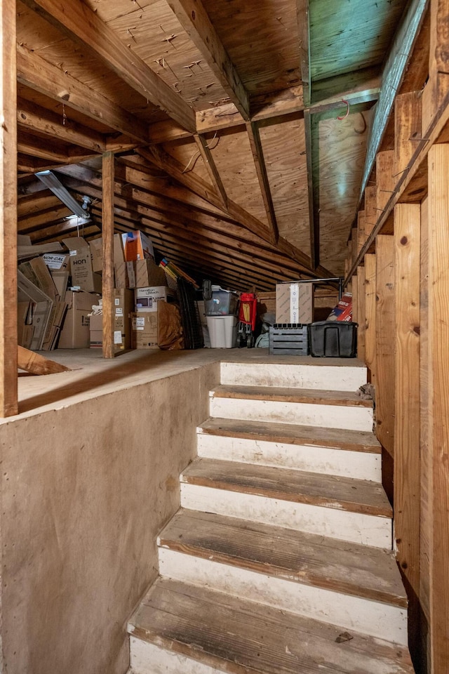 5407 Marion Ave, Chattanooga, TN 37412 - stairway with lofted ceiling