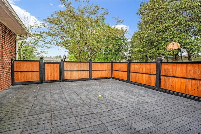 view of patio with fence