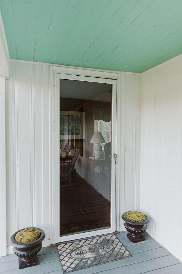 view of doorway to property