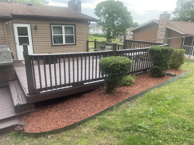2288 Edgmon Forest Ln, Chattanooga, TN 37421 - deck featuring a lawn