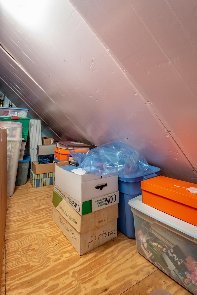 view of storage area