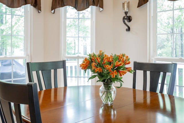 view of dining area