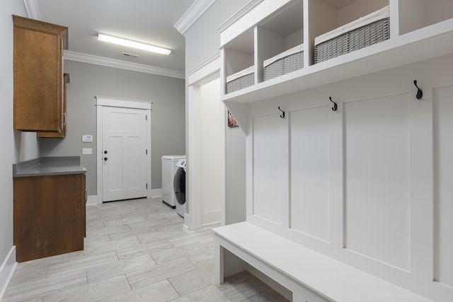 2419 Welch Rd, Soddy Daisy, TN 37379 - mudroom with baseboards and ornamental molding