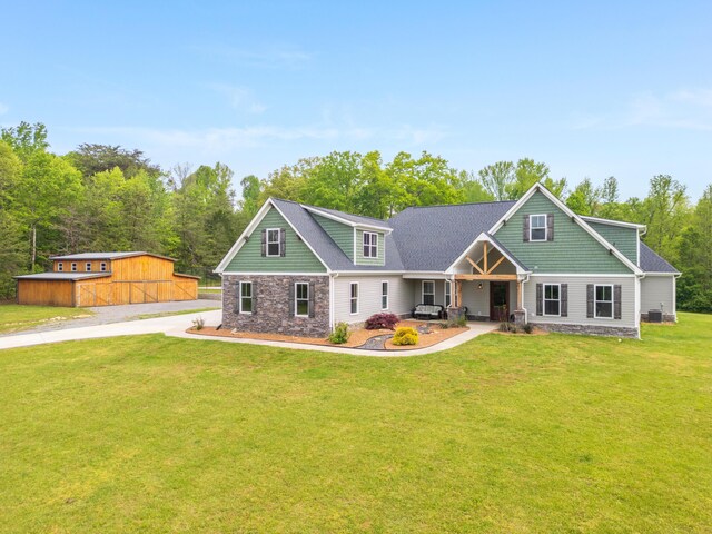 2419 Welch Rd, Soddy Daisy, TN 37379 - craftsman inspired home with stone siding and a front lawn