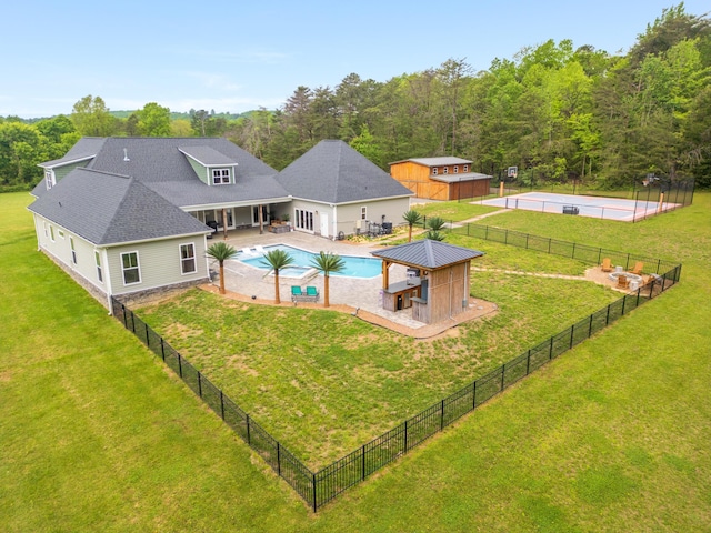 2419 Welch Rd, Soddy Daisy, TN 37379 - view of pool with a fenced in pool and a yard