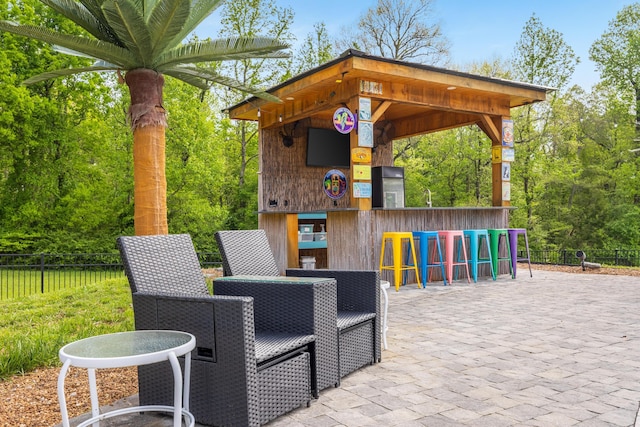 2419 Welch Rd, Soddy Daisy, TN 37379 - view of patio with fence and outdoor dry bar