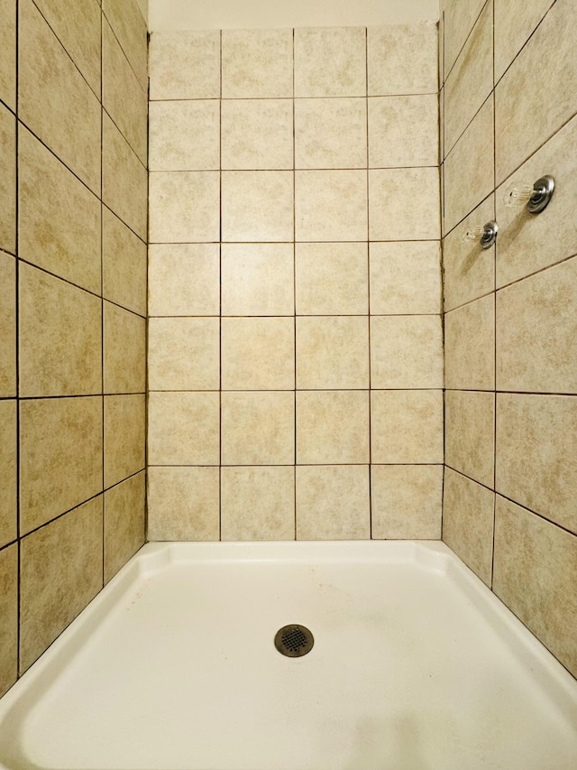 bathroom with tiled shower