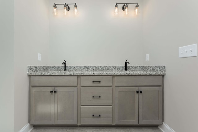 4644 Signal Forest Dr Unit 7, Signal Mountain, TN 37377 - bathroom featuring baseboards, a sink, and double vanity