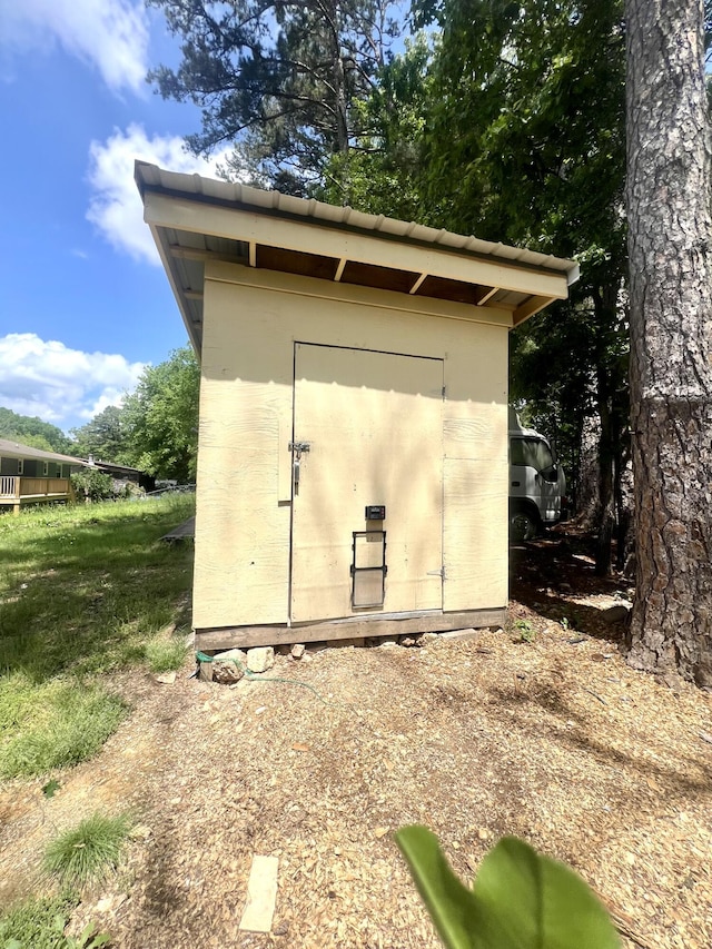view of shed