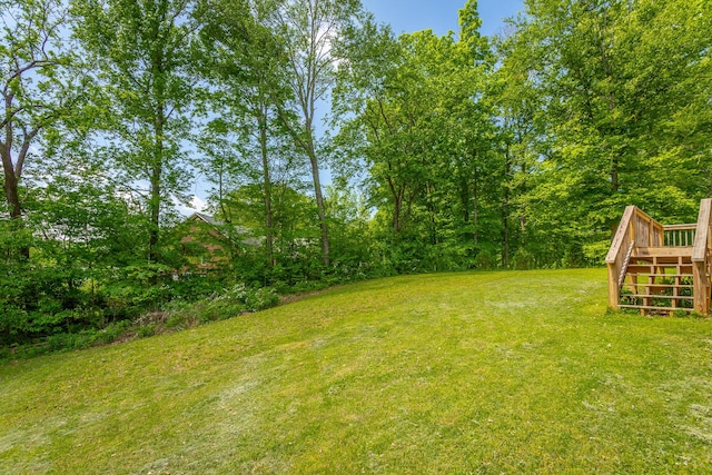 485 Woodland Dr, Jasper, TN 37347 - view of yard featuring stairs and a deck