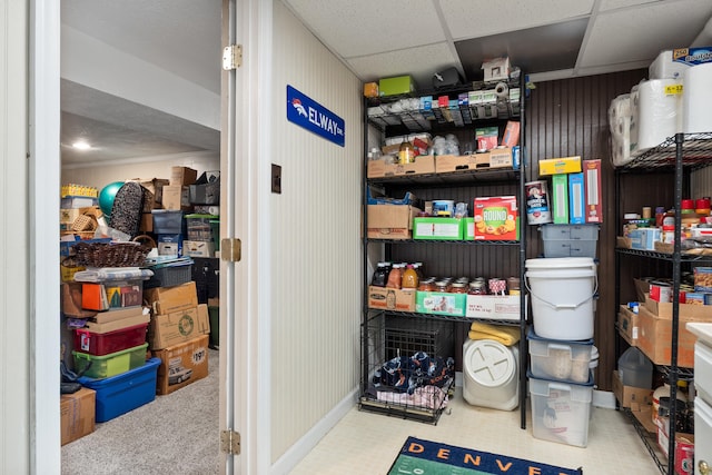 view of storage area