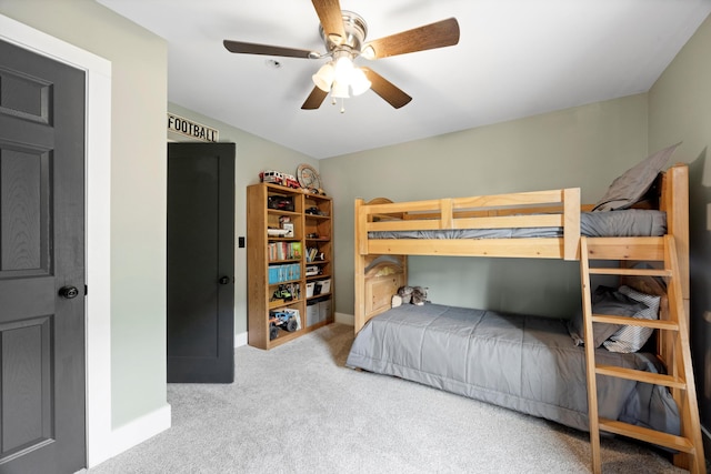 13111 Jones Gap Rd, Soddy Daisy, TN 37379 - carpeted bedroom featuring baseboards and ceiling fan