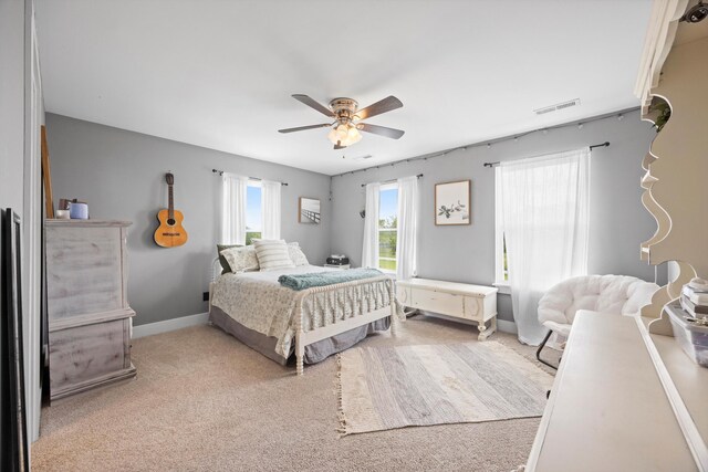 13111 Jones Gap Rd, Soddy Daisy, TN 37379 - bedroom with carpet floors and ceiling fan