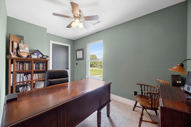 13111 Jones Gap Rd, Soddy Daisy, TN 37379 - office space featuring light carpet and ceiling fan