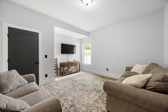 13111 Jones Gap Rd, Soddy Daisy, TN 37379 - carpeted living room with baseboards
