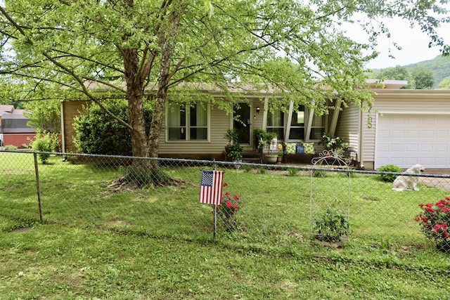 3421 Franklin Dr, Chattanooga, TN 37419 - ranch-style house featuring an attached garage and a porch