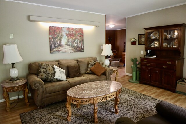 3421 Franklin Dr, Chattanooga, TN 37419 - living area featuring light wood finished floors, ornamental molding, and baseboards