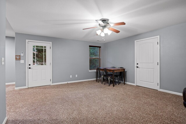 745 Soaring Eagle Cir, Hixson, TN 37343 - carpeted dining space with baseboards, a ceiling fan, and a wealth of natural light