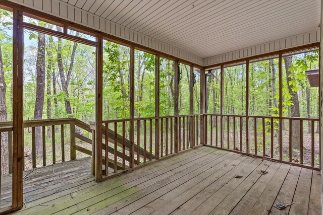 6475 Polly Ln, Signal Mountain, TN 37377 - view of unfurnished sunroom