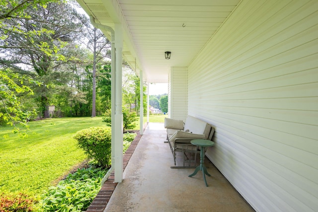 view of patio / terrace featuring covered porch