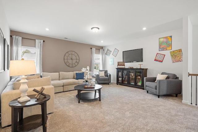 8418 Snowdrop Way, Ooltewah, TN 37363 - carpeted living room with recessed lighting