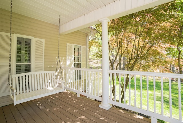view of wooden terrace