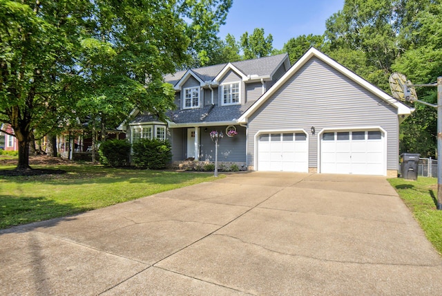 204 Stonecrest Cir, Ringgold, GA 30736 - traditional home with an attached garage, concrete driveway, a front yard, and roof with shingles