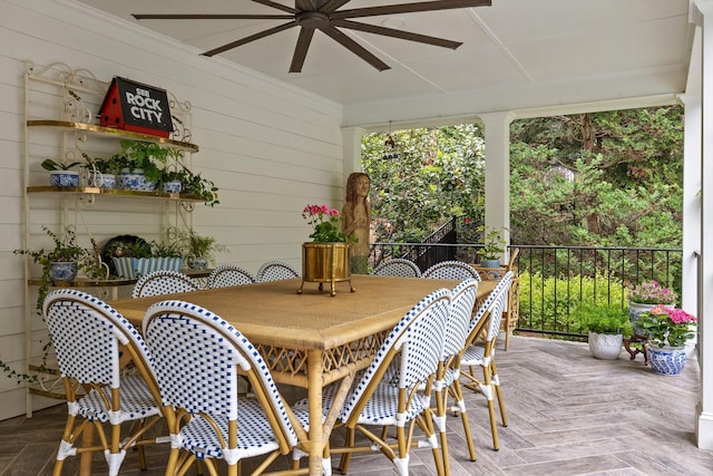 view of sunroom