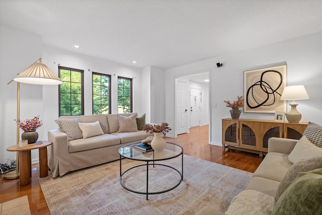 9240 Shay Cv, Ooltewah, TN 37363 - living room featuring wood finished floors and recessed lighting