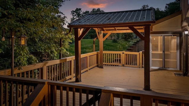 9240 Shay Cv, Ooltewah, TN 37363 - deck at dusk featuring stairway