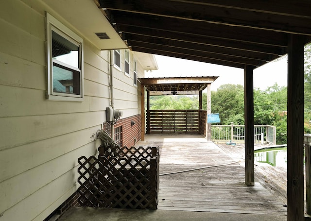 view of wooden terrace