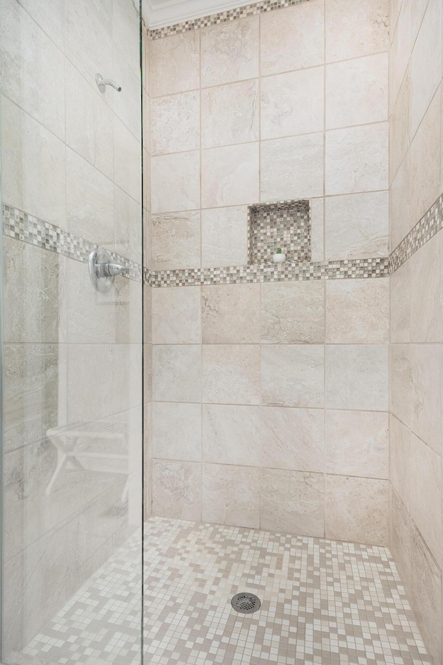 full bathroom with a tile shower